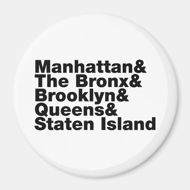 Five Boroughs ~ New York City Magnet (Front)