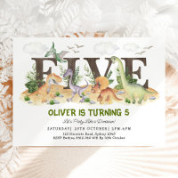 FIVE | Boy Dinosaurs 5th Birthday Party