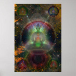 Five Buddha Mandala Poster