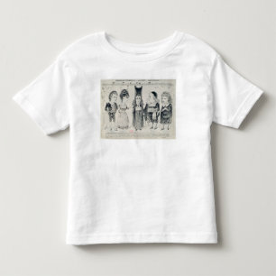 Five caricatures of the cast of a French Toddler T-Shirt