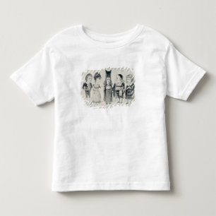 Five caricatures of the cast of a French Toddler T-Shirt