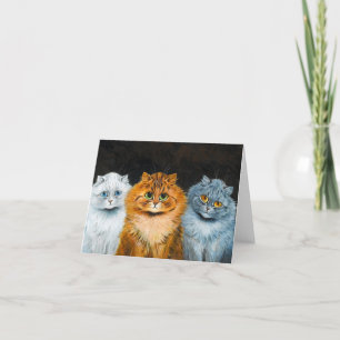 Five Cats by Louis Wain Thank You Card