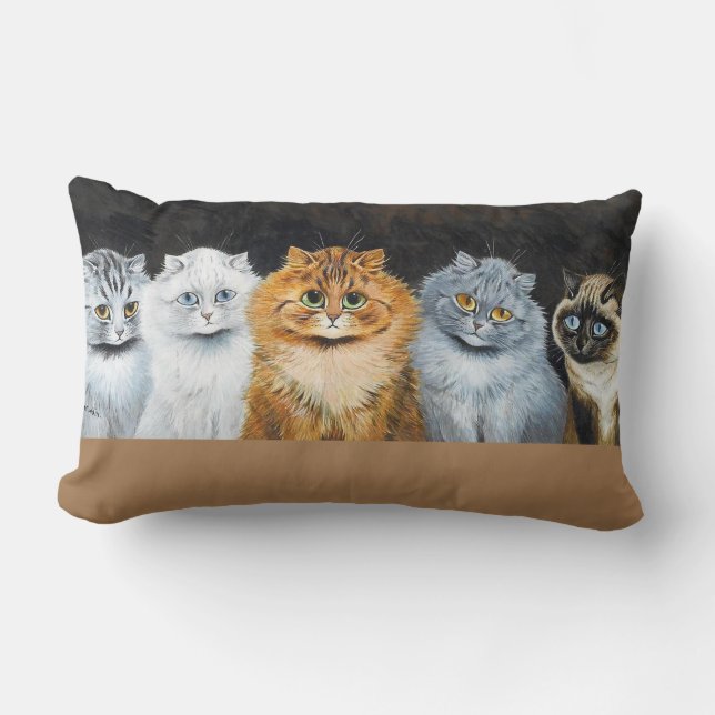 Five Cats, Louis Wain Lumbar Cushion (Front)