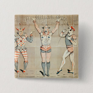 Five Celebrated Clowns Attached to Sands 15 Cm Square Badge