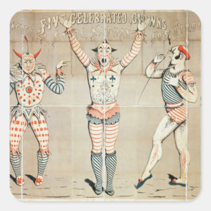 Five Celebrated Clowns Attached to Sands Square Sticker