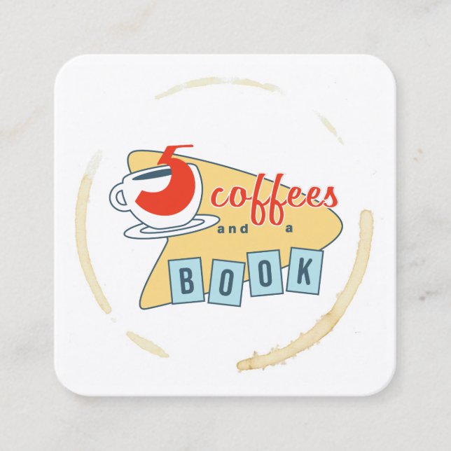 Five Coffees invite cards (Front)