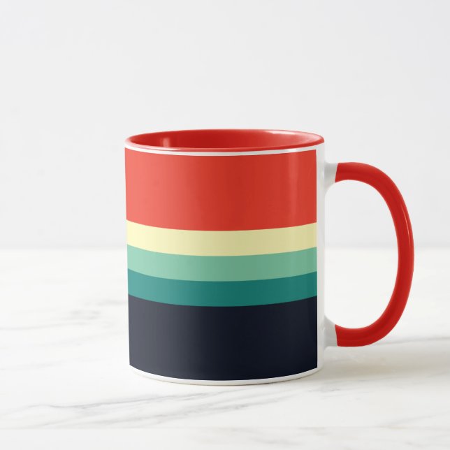 Five Colour Combo - Blue Aqua Green Yellow Red Mug (Right)