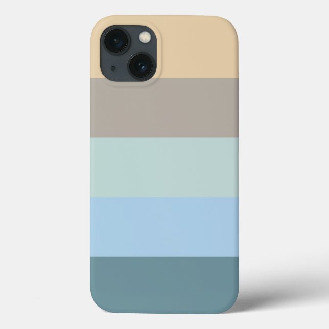 Five Colour Combo -Blue Brown Sand Beige Turquoise Case-Mate iPhone Case (Back)