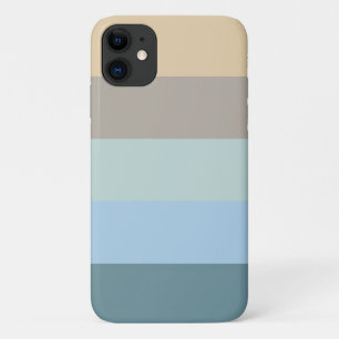 Five Colour Combo -Blue Brown Sand Beige Turquoise iPhone 11 Case