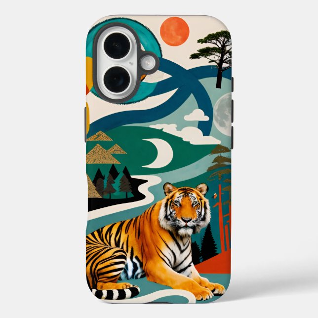 five-coloured brilliant tiger Case-Mate iPhone case (Back)