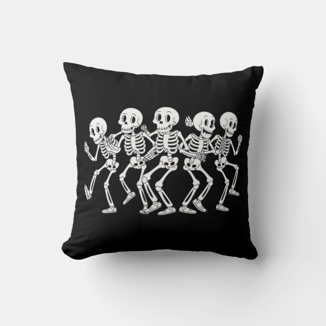 five dancing skeleton cushion (Front)