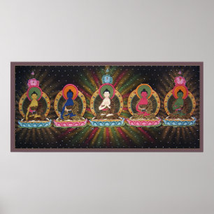 Five Dhyani Buddhas Poster