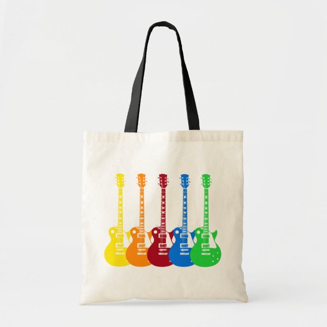 Five Electric Guitars Tote Bag (Front)