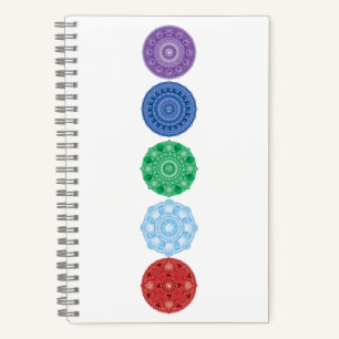 Five Elements Collage Mandala Multi-Colour Noteboo Notebook