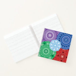 Five Elements Collage Mandala Spiral Notebook