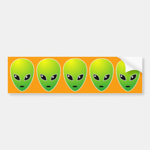 Five ETs - On Orange Bumper Sticker
