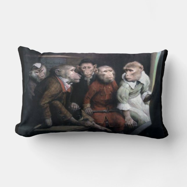 Five Fancy Monkeys Lumbar Cushion (Front)