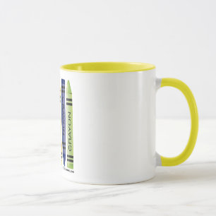 Five fat crayons mug
