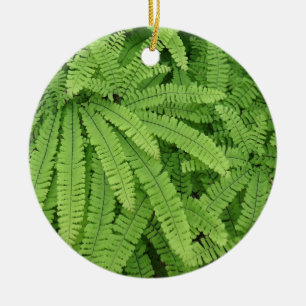 Five Finger Maidenhair Fern Ceramic Ornament