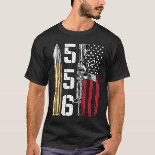 Five Five Six For Men Gun Ammo Range 5 56mm Rifle T-Shirt