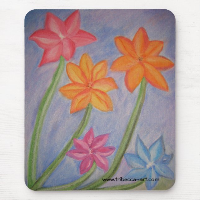 Five Flowers Mouse Pad (Front)