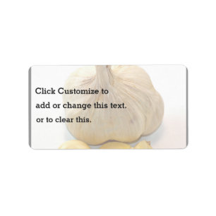 Five Garlic Slices And A Garlic Clove Label