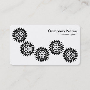 Five Gears II - Black and White Business Card