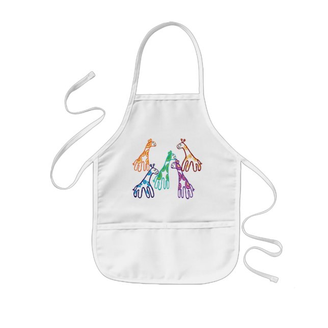 Five giraffes kids apron (Front)