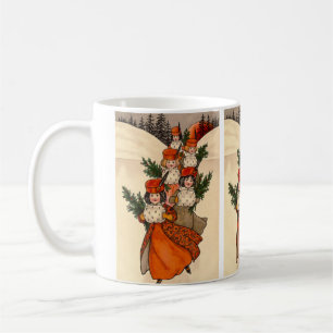 Five Girls With Furry Muffs - Florence Hardy Coffee Mug