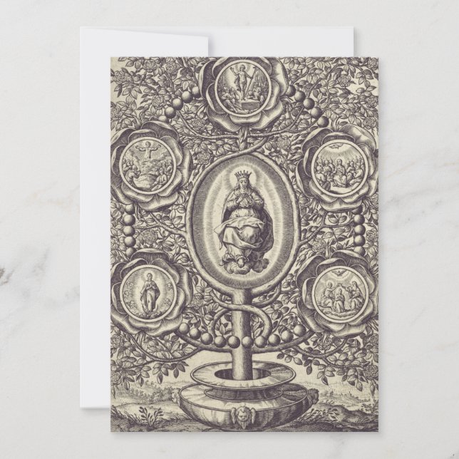 Five glorious mysteries invitation (Front)