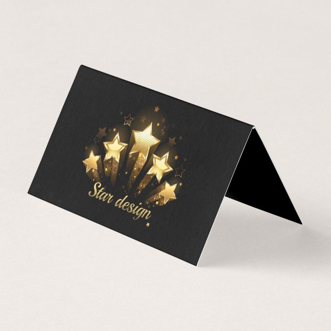 Five gold stars on black (Front)