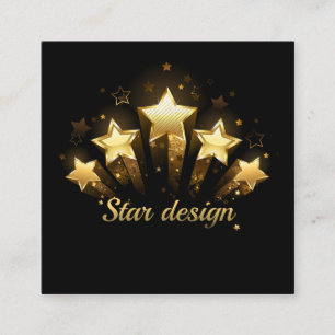 Five gold stars on black loyalty card