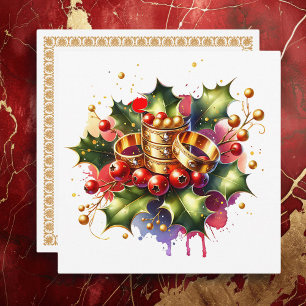 Five Golden Rings   Twelve Days of Christmas Holiday Card