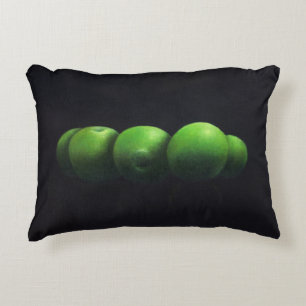 Five Green Apples Decorative Cushion