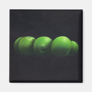 Five Green Apples Magnet