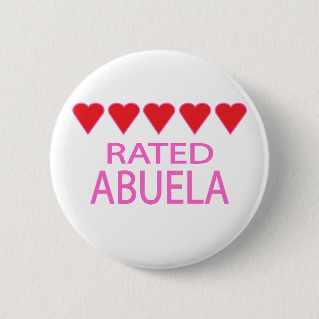 Five Heart Abuela 6 Cm Round Badge (Front)