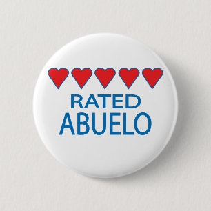 Five Heart Abuelo 6 Cm Round Badge