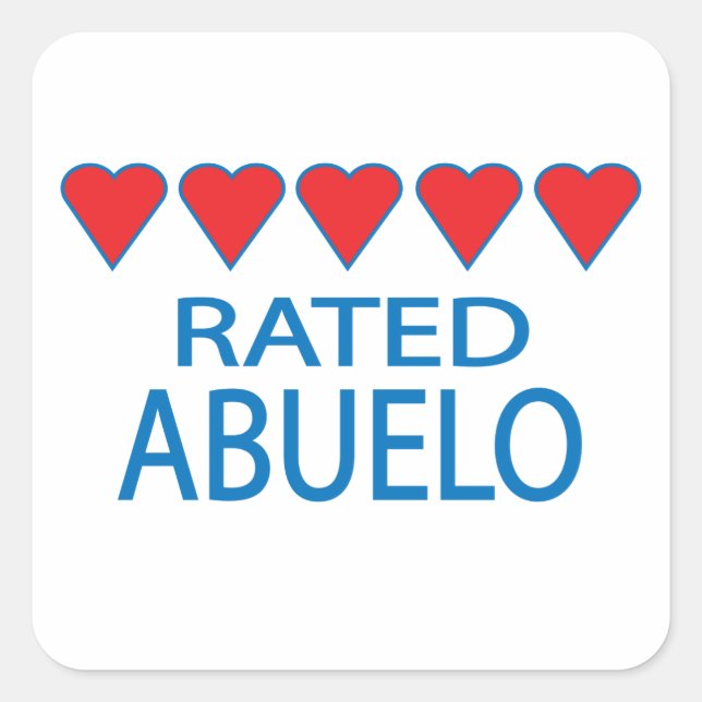 Five Heart Abuelo Square Sticker (Front)