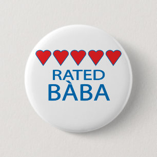 Five Heart Bàba 6 Cm Round Badge