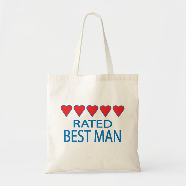 Five Heart Best Man Tote Bag (Front)