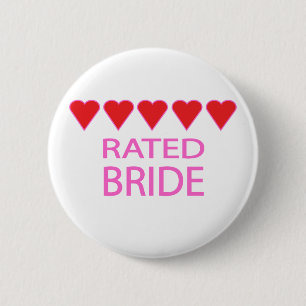 Five Heart Bride 6 Cm Round Badge