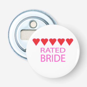 Five Heart Bride Bottle Opener