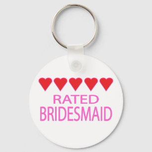 Five Heart Bridesmaid Key Ring