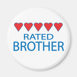 Five Heart Brother Magnet