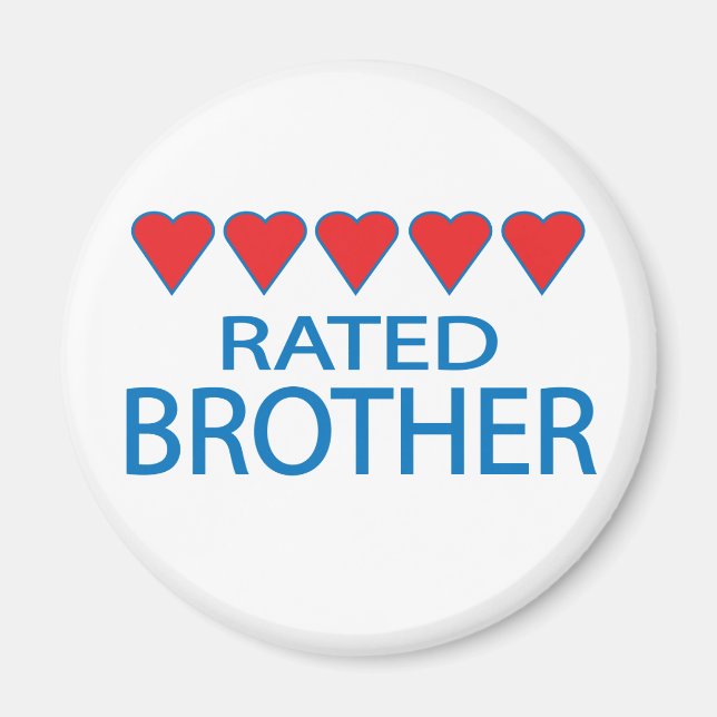 Five Heart Brother Magnet (Front)
