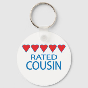 Five Heart Cousin Key Ring