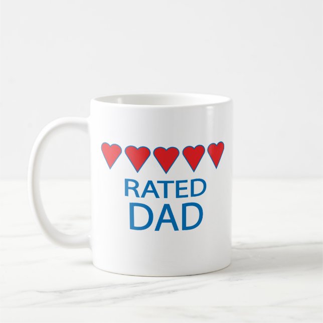 Five Heart Dad Coffee Mug (Left)
