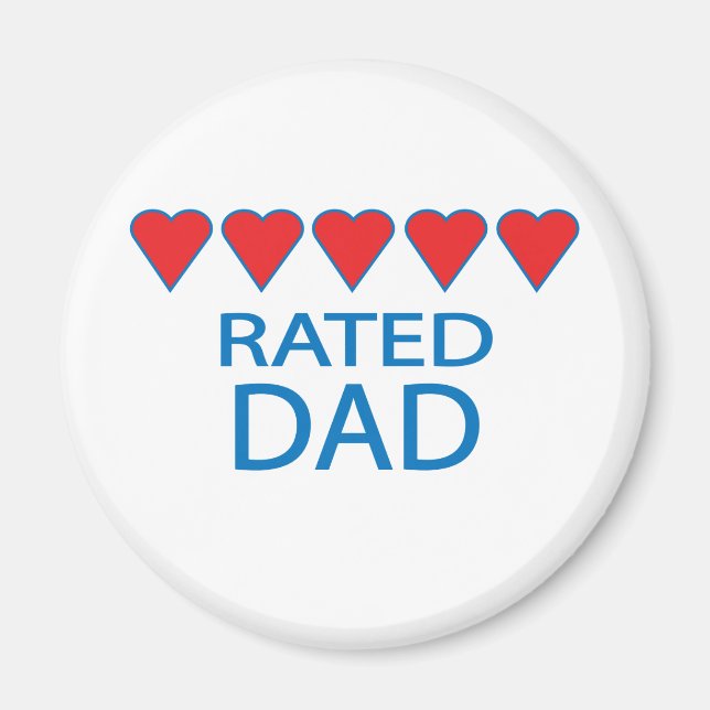 Five Heart Dad Magnet (Front)