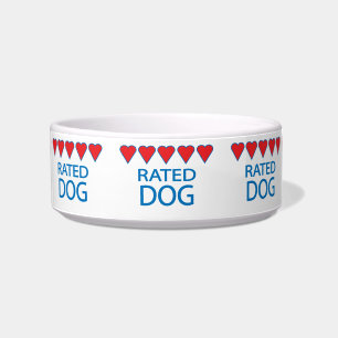 Five Heart Dog Bowl