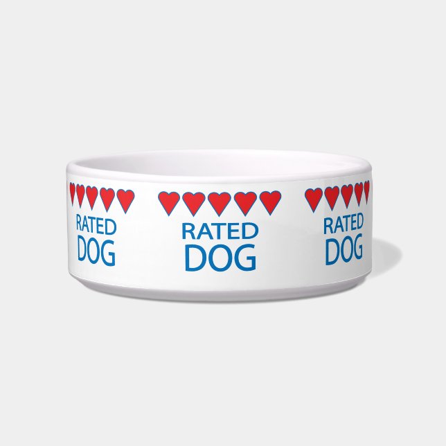 Five Heart Dog Bowl (Front)